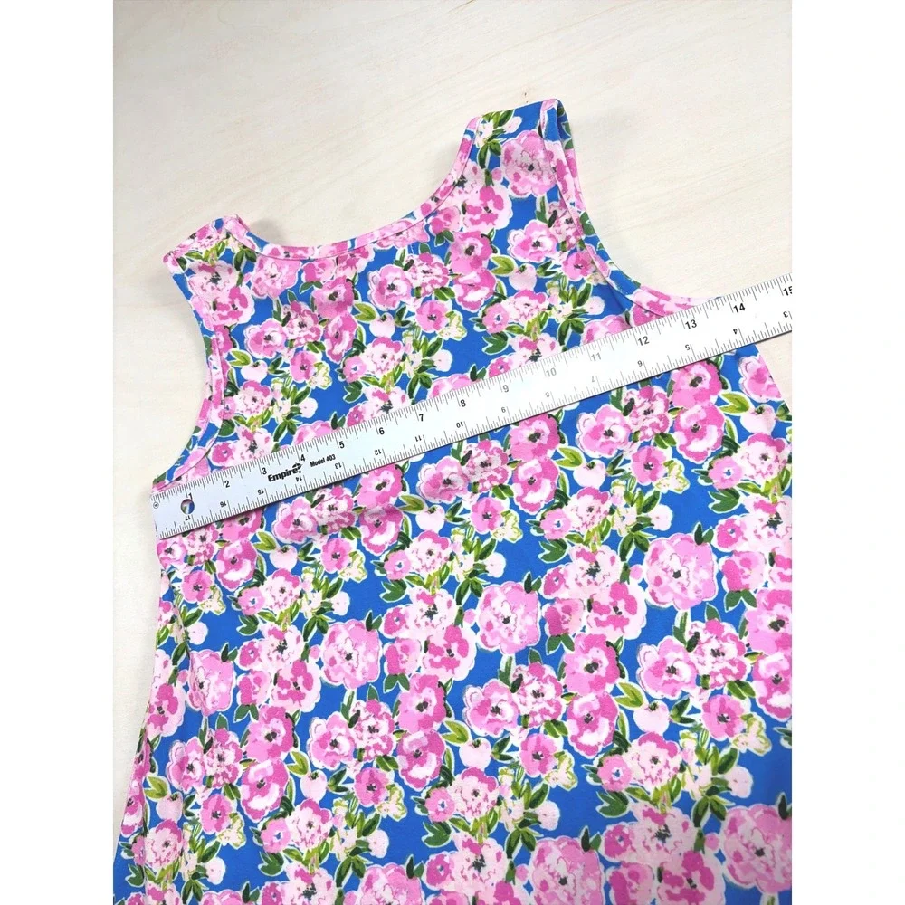 SweetHoney Girls Floral Gingham Ruffle Dress and Bloomers Set Blue Pink Size 12Y